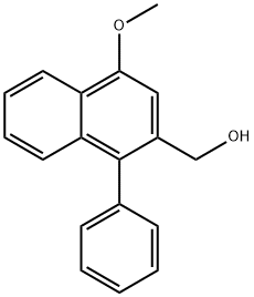 (4-Methoxy-1-phenylnaphthalen-2-yl)Methanol 化学構造式