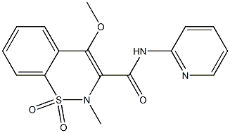 4-甲氧基-2-甲基-N-2-吡啶基-2H-1,2-苯并噻嗪-3-甲酰胺 1,1-二氧化物,76780-03-5,结构式