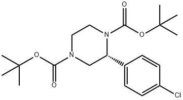 1,4-di-tert-butyl 2-(4-chlorophenyl)piperazine-1,4-
dicarboxylate Structure