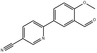6-(3-ForMyl-4-Methoxyphenyl)nicotinonitrile Struktur