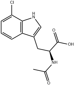 2-乙酰氨基-3-(7-氯-1H-吲哚-3-基)丙酸, 77290-47-2, 结构式