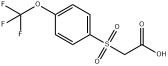 2-(4-(trifluoromethoxy)phenylsulfonyl) acetic acid Struktur