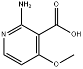 2-アミノ-4-メトキシ-ニコチン酸 化学構造式