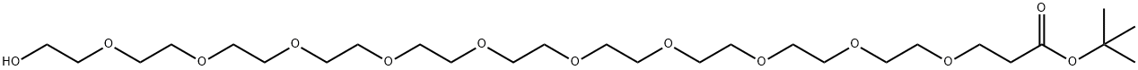 33-羟基-4,7,10,13,16,19,22,25,28,31-十氧杂三十三烷酸叔丁基酯 结构式