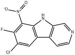 6-chloro-7-fluoro-8-nitro-9H-pyrido[3,4-b]indole Structure