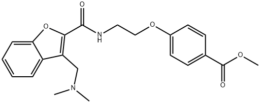 Methyl 4-(2-(3-((diMethylaMino)Methyl) benzofuran-2-carboxaMido)ethoxy)benzoate Struktur