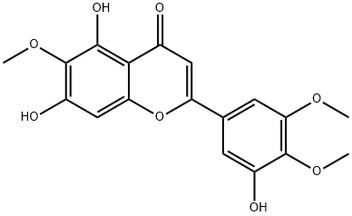 5,7,3'-三羟基-6,4',5'-三甲氧基黄酮,78417-26-2,结构式
