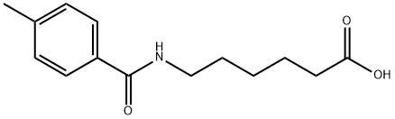 6-(4-甲基苯甲酰氨基)己酸 结构式