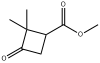 2,2-ジメチル-3-オキソシクロブタンカルボン酸メチル 化学構造式