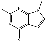 4-CHLORO-2,7-DIMETHYL-7H-PYRROLO[2,3-D]PYRIMIDINE,78756-80-6,结构式