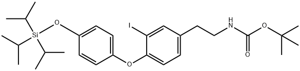 N-tert-Butoxycarbonyl-O-triisopropylsilyl 3-iodothyronaMine 结构式