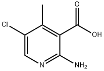 2-氨基-5-氯-4-甲基烟酸 结构式