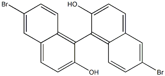 (S)-6,6'-dibroMo-2,2'-dihydroxy-1,1'-binaphthyl 化学構造式