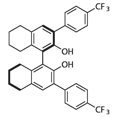 R-3,3'-bis[4-(trifluoroMethyl)phenyl]-5,5',6,6',7,7',8,8'-octahydro-[1,1'-Binaphthalene]-2,2'-diol 化学構造式