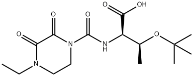 (头孢拉宗侧链)D-Α-(4-乙基-2,3-二氧-哌嗪甲酰胺基)-Β-(S)叔丁氧基丁酸,79276-23-6,结构式