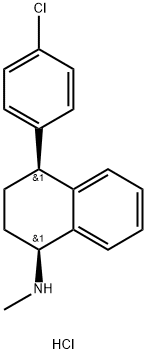 rac-cis-3-Dechloro Sertraline Hydrochloride 化学構造式