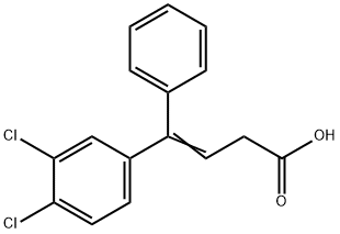 4-(3,4-Dichlorophenyl)-4-phenylbut-3-enoic Acid Struktur