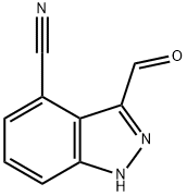 4-CYANO-3-(1H)INDAZOLE CARBOALDEHYDE Struktur
