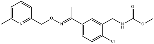 Methyl [[2-chloro-5-[(1E)-1-[[(6-Methyl-2-pyridinyl)Methoxy]iMino]ethyl]phenyl]Methyl]carbaMate Struktur
