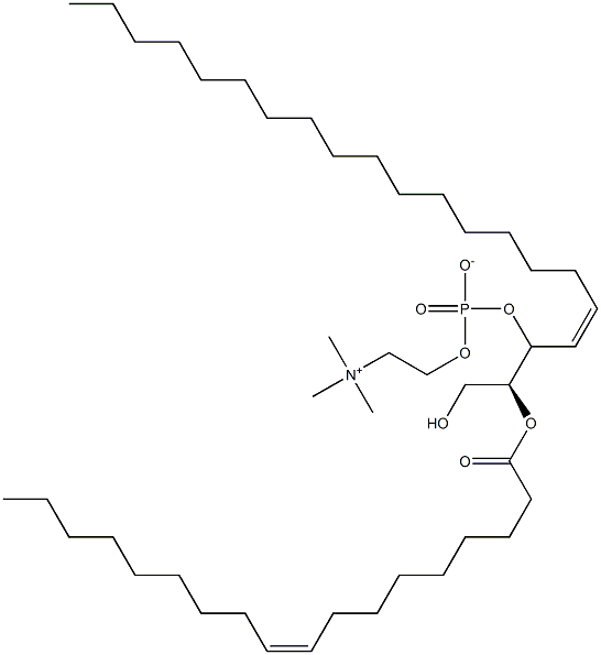1-(1Z-OCTADECENYL)-2-OLEOYL-SN-GLYCERO-3-PHOSPHOCHOLINE;C18(PLASM)-18:1 PC,799268-63-6,结构式