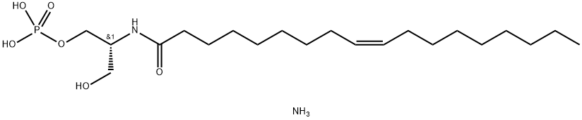 N-{(1R)-2-hydroxy-1-[(phosphonooxy)Methyl]ethyl}(9Z)octadec-9-enaMide (aMMoniuM salt) Structure
