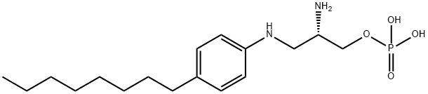 (S)-phosphoric acid Mono-[2-aMino-3-(4-octyl-phenylaMino)-propyl] ester Struktur