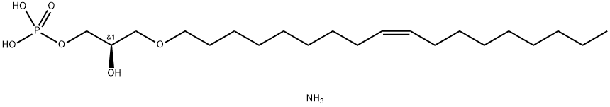 1-(9Z-OCTADECENYL)-2-HYDROXY-SN-GLYCERO-3-PHOSPHATE (AMMONIUM SALT);C18:1 LPA,799279-68-8,结构式
