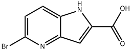 5-溴-1H-吡咯并[3,2-B]吡啶-2-羧酸, 800401-52-9, 结构式