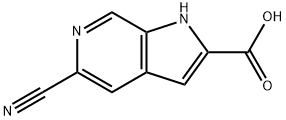 5-Cyano-6-azaindole-2-carboxylic acid 结构式