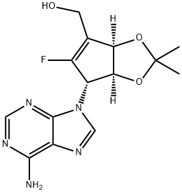 ((3aR,6S,6aS)-6-(6-aMino-9H-purin-9-yl)-5-fluoro-2,2-diMethyl-6,6a-dihydro-3aH-cyclopenta[d][1,3]dioxol-4-yl)Methanol Structure