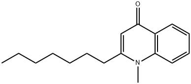 1-メチル-2-ヘプチル-4(1H)-キノリノン 化学構造式