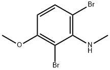 2,6-二溴-3-甲氧基-N-甲基苯胺 结构式