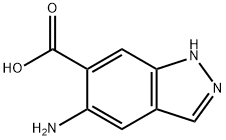 1H-Indazole-6-carboxylic acid, 5-aMino- Struktur