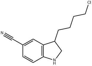 3-(4-Chlorobutyl)indoline-5-carbonitrile Struktur