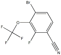 4-broMo-2-fluoro-3-(trifluoroMethoxy)benzonitrile Struktur