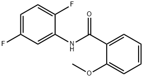 N-(2,5-ジフルオロフェニル)-2-メトキシベンズアミド 化学構造式