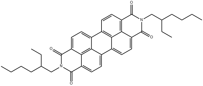 N,N'-双(2-乙基己基)-3,4,9,10-苝四甲酰二亚胺,82531-03-1,结构式