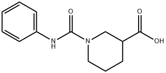 1-(苯基氨基甲酰基)哌啶-3-羧酸,827612-81-7,结构式
