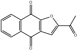 2-乙酰基呋喃并-1,4-萘醌, 83280-65-3, 结构式