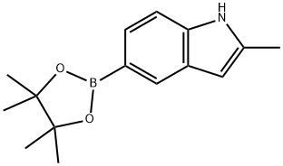 2-甲基吲哚-5-硼酸酯,837392-54-8,结构式