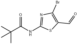 N-(4-溴-5-甲酰噻唑-2-基)三甲基乙胺 结构式