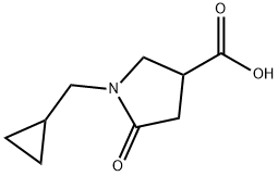 1-(环丙甲基)-5-氧代吡咯烷-3-甲酸 结构式