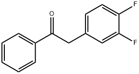 2-(3,4-ジフルオロフェニル)アセトフェノン 化学構造式