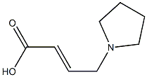 (E)-4-(吡咯烷-1-基)丁-2-烯酸, 848185-03-5, 结构式