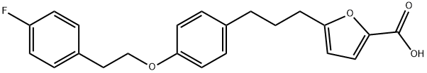 5-[3-[4-[2-(4-Fluorophenyl)ethoxy]phenyl]propyl]-2-furancarboxylic Acid Structure