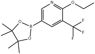 2-ethoxy-5-(4,4,5,5-tetraMethyl-1,3,2-dioxaborolan-2-yl)-3-(trifluoroMethyl)pyridine Struktur