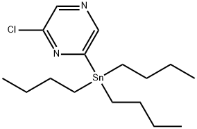 Pyrazine, 2-chloro-6-(tributylstannyl)- Structure