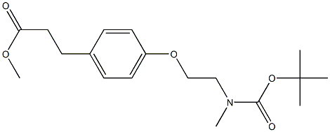 4-[2-[[(1,1-DiMethylethoxy)carbonyl]MethylaMino]ethoxy]benzenepropanoic Acid Methyl Ester Structure