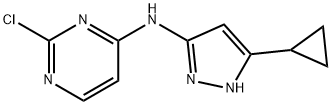 2-chloro-N-(5-cyclopropyl-1H-pyrazol-3-yl)pyriMidin-4-aMine Struktur