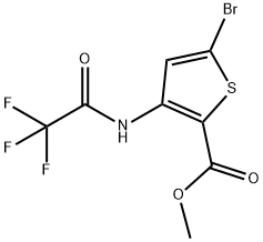 5-溴-3-(2,2,2-2,2,2-三氟乙酰氨基)噻吩-2-甲酸甲酯, 852330-31-5, 结构式